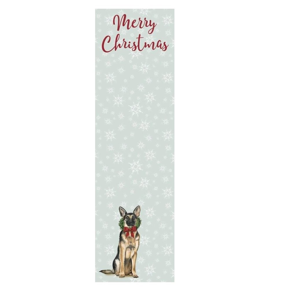 Primitives by Kathy - Magnetic List Notepad - Merry Christmas German Shepherd